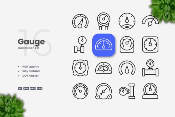 Gauge Icons: A Modern Graphic Design Asset for Local Business Branding