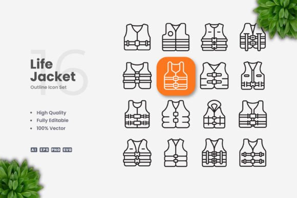 Life Jacket Icons: Essential Graphics for Safe Branding