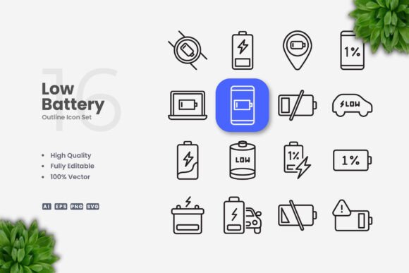 Low Battery Icons Graphics: A Publisher’s Review