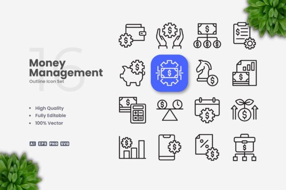 Money Management Icons: Essential Graphics for Editorial Design