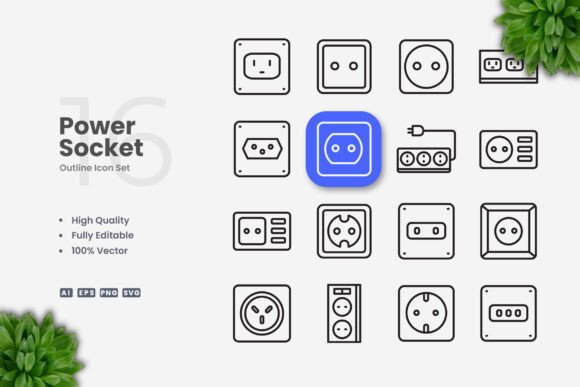 Power Socket Icons: Essential Graphics and Icons for Modern Publishing