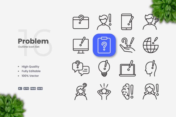 Problem Icons Graphics: A Seller’s Review for Digital Assets