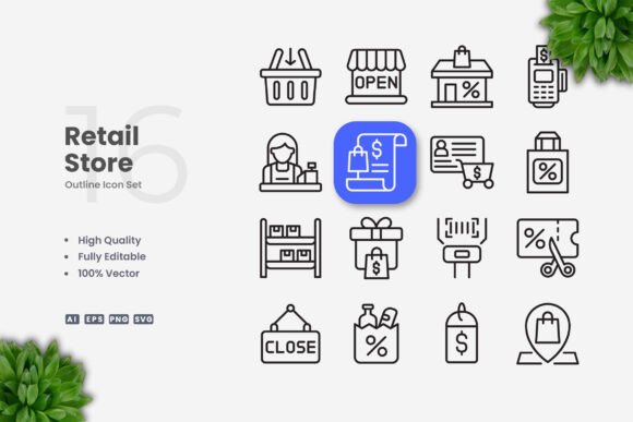 Retail Store Icons: Graphics and Icons for Local Branding