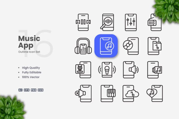 Reviewing Music App Icons for Embroidery