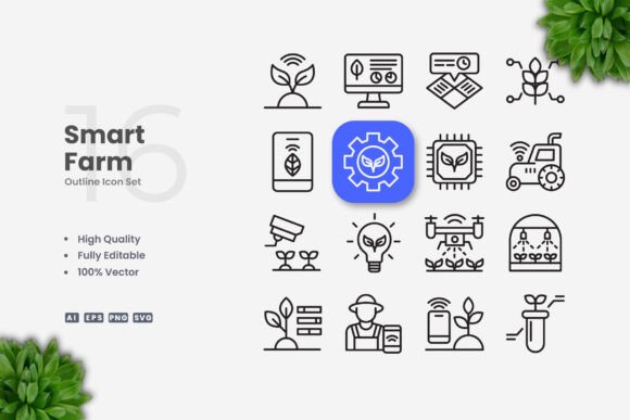 Smart Farm Icons Graphics Review