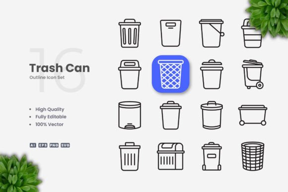 Trash Can Icons Embroidery Review